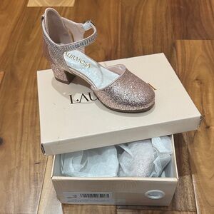 Girls Glitter Pink Heels